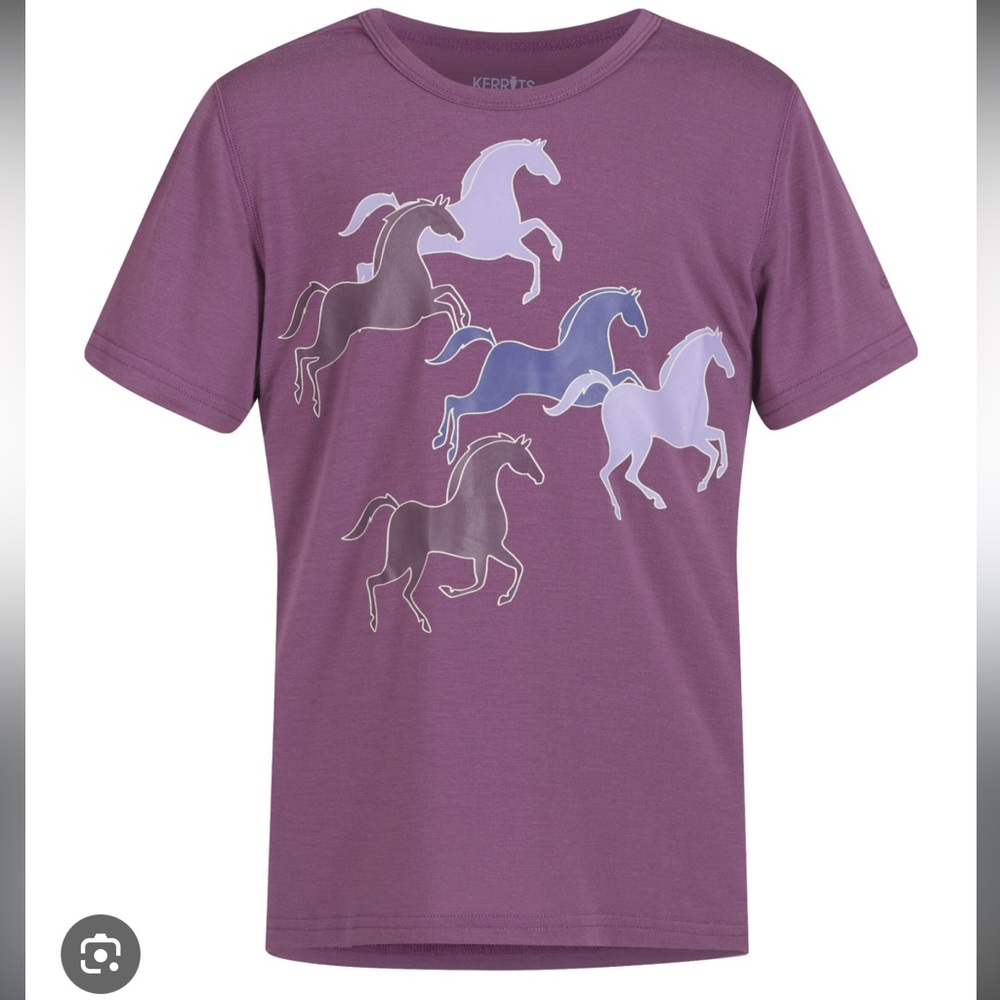 Kerrits Kids Playful Ponies Tee, purple